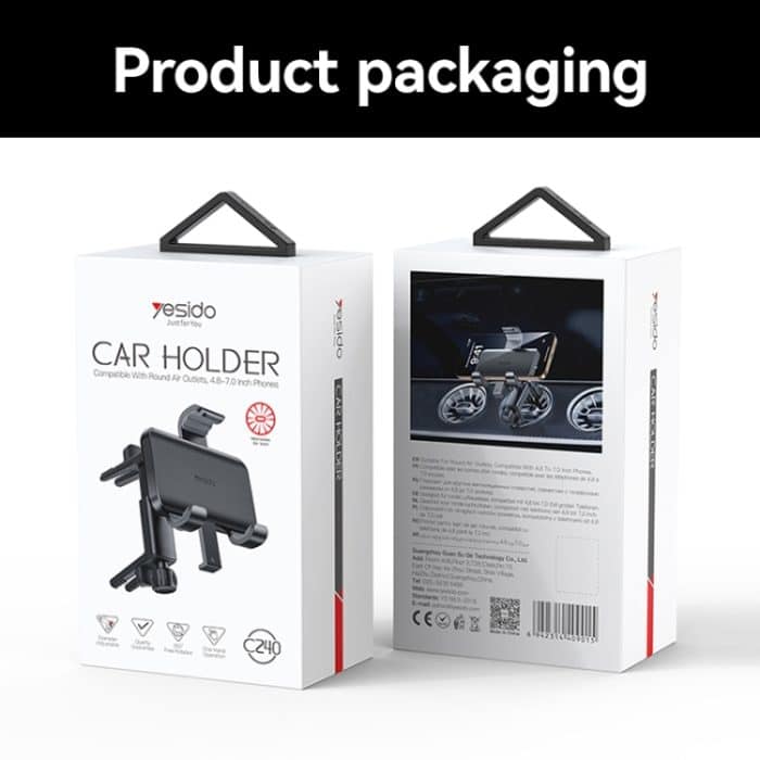 Yesido C240 ​​Auto-Telefonhalter, drehbar, für Lüftungsschlitze, für Mercedes Benz, C240 – Bild 13