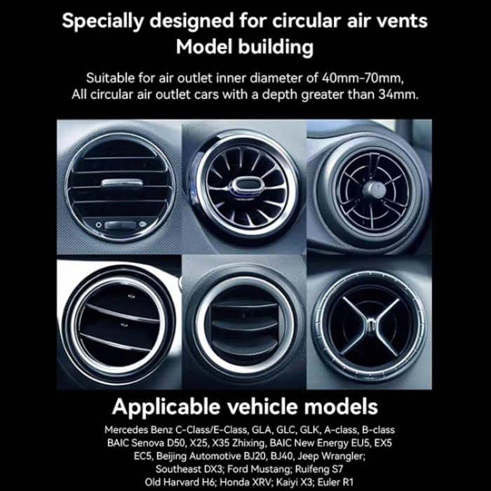 Yesido C240 ​​Auto-Telefonhalter, drehbar, für Lüftungsschlitze, für Mercedes Benz, C240 – Bild 10