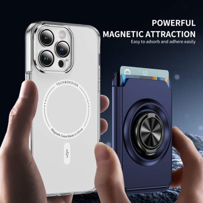 Magnetische Kartentasche aus PC mit Skin Feel und 360-Grad-Drehhalterung – Bild 2