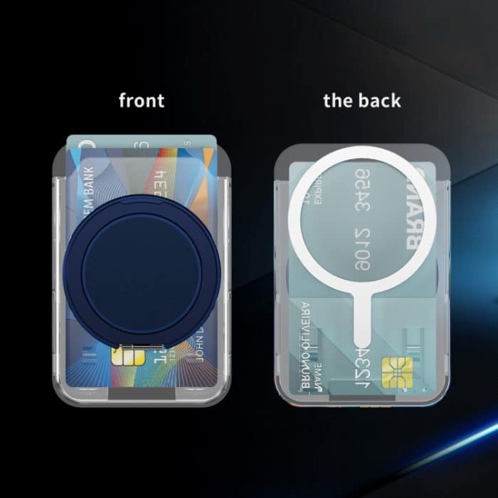 Transparente PC-Magnetkartentasche mit 360 Grad drehbarem Ringhalter – Bild 3