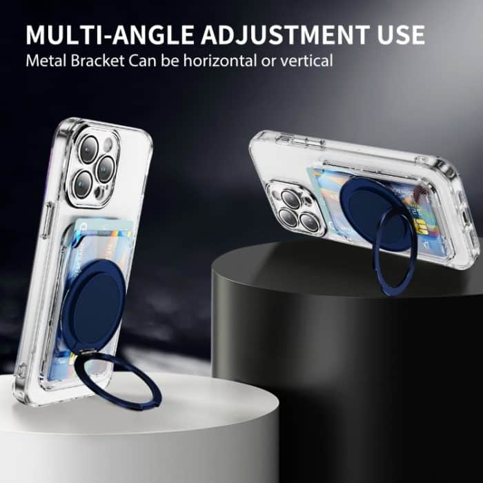 Transparente PC-Magnetkartentasche mit 360 Grad drehbarem Ringhalter – Bild 6