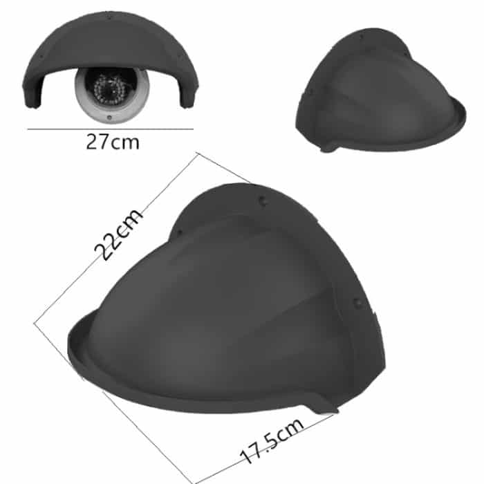 Regenfeste, staubdichte Sonnenschutzabdeckung aus Kunststoff für den Außenbereich für Überwachungskameras – Bild 5