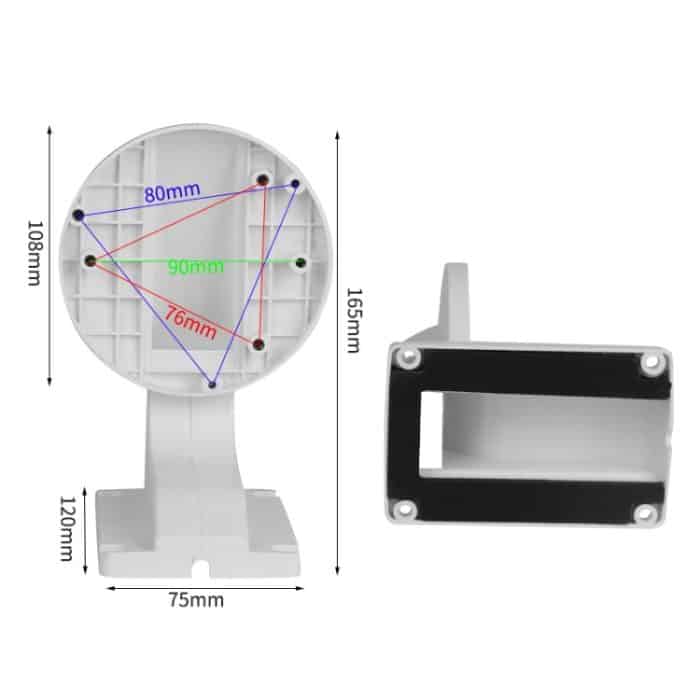 5 stücke Universal Kunststoff Überwachung Kamera Hemisphäre Wand Halterung, 1258S, 1258B, 1258 – Bild 7