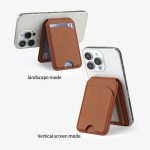 Zweifach drehbarer Telefonhalter MagSafe Lederkartentasche, Two-fold Rotating – Bild 4