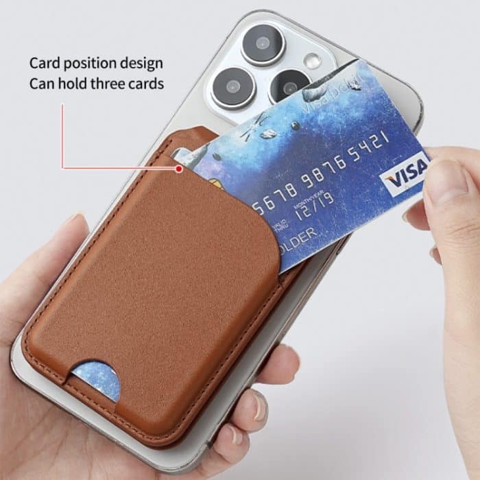 Zweifach drehbarer Telefonhalter MagSafe Lederkartentasche, Two-fold Rotating – Bild 5