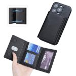 Dreifach faltbare Brieftasche, Telefonhalter, MagSafe, Kartentasche aus Leder – Bild 2