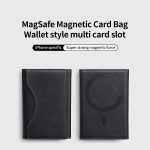 Dreifach faltbare Brieftasche, Telefonhalter, MagSafe, Kartentasche aus Leder – Bild 3