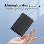 Dreifach faltbare Brieftasche, Telefonhalter, MagSafe, Kartentasche aus Leder – Bild 4