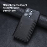 Dreifach faltbare Brieftasche, Telefonhalter, MagSafe, Kartentasche aus Leder – Bild 5