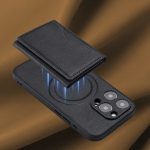 Dreifach faltbare Brieftasche, Telefonhalter, MagSafe, Kartentasche aus Leder – Bild 8