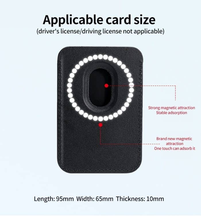 Magnetische MagSafe-Kartenhülle aus Leder mit zwei Kartenfächern – Bild 4