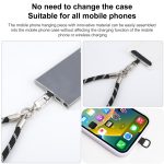 Handy-Handgelenkschlaufe mit Metallschnalle in Perlsilber, kurzes Umhängeband – Bild 2