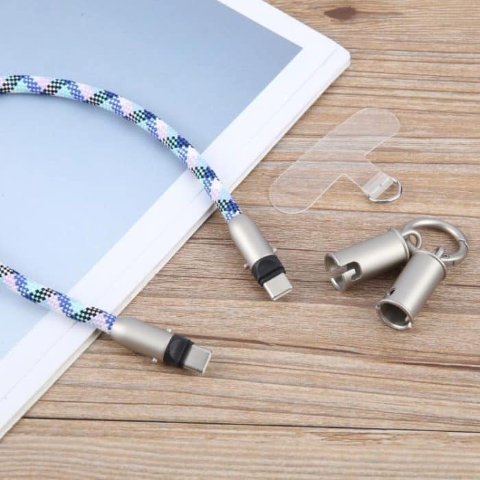 Typ-C zu Typ-C Daten Ladekabel Handgelenk Strap Telefon Kurze Lanyard – Bild 5