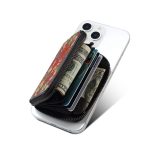 Denior V16 Flower MagSafe RFID Reißverschluss-Geldbörse Kartentasche – Bild 5