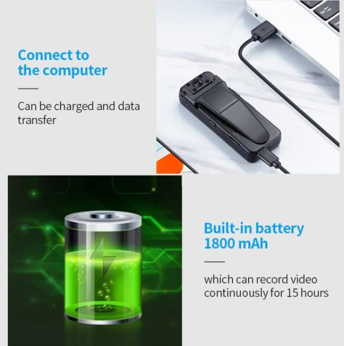 Z7 1080P HD Nachtsicht Magnetischer Videorecorder mit Rückclip, Z7 – Bild 9