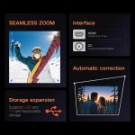 A10 Plus 1280 x 720P 200ANSI Amlogic H713 CPU Android 11.0 Smart-Projektor, US Plug, EU Plug, UK Plug, AU Plug – Bild 6