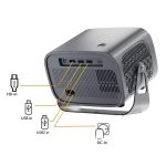 A10 Plus 1280 x 720P 200ANSI Amlogic H713 CPU Android 11.0 Smart-Projektor, US Plug, EU Plug, UK Plug, AU Plug – Bild 8