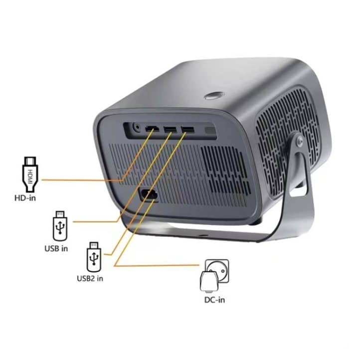A10 Plus 1280 x 720P 200ANSI Amlogic H713 CPU Android 11.0 Smart-Projektor, US Plug, EU Plug, UK Plug, AU Plug – Bild 8