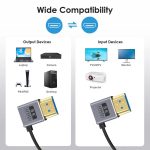 0,7 m gewickeltes koaxiales 8K 48 Gbps HDMI 2.1-Kabel, Right to Right Elbow, Right to Left Elbow, Left to Left Elbow – Bild 3