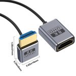 0,7 m gewickeltes koaxiales 8K 48 Gbps HDMI 2.1-Kabel, Male to Female Up Elbow, Male to Female Down Elbow, Male to Female Right Elbow, Male to Female Straight, Male to Female Left Elbow – Bild 2