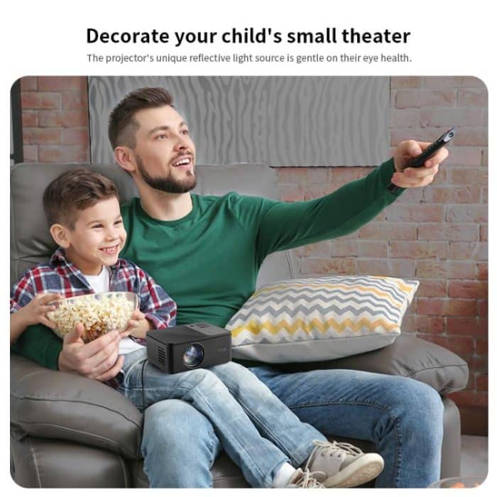 AUN A32 1280x720P 200ANSI D3100 CPU WIFI Display Smart Projektor, US Plug, UK Plug, AU Plug, EU Plug – Bild 4