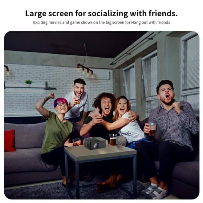 AUN A32 1280x720P 200ANSI D3100 CPU WIFI Display Smart Projektor, US Plug, UK Plug, AU Plug, EU Plug – Bild 5