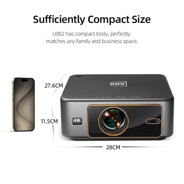 AUN U002 1920x1080P 970ANSI Android 12 Heimkino-Smart-Projektor, US Plug, UK Plug, AU Plug, EU Plug – Bild 13