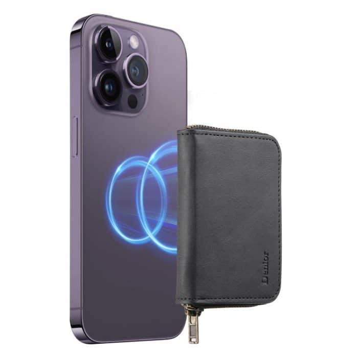 Denior V17 Skin Feel MagSafe RFID Reißverschluss-Kartenetui – Bild 1