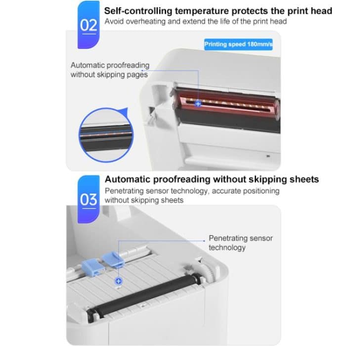 HPRT D35 Bluetooth-Version Express-Drucker für elektronische Frachtbriefe, EU Plug, AU Plug, UK Plug, US Plug – Bild 6