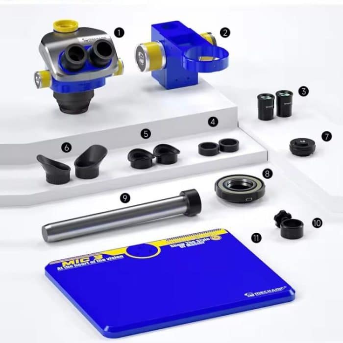 Mechanic Mic3 7X-50X CTV 0,45X Trinokular-Stereomikroskop – Bild 4