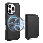 Denior D26 Skin Feel MagSafe Reißverschlusstasche Leder-Telefonhülle, For iPhone 16 Pro Max, For iPhone 16 Pro, For iPhone 16 Plus, For iPhone 16, For iPhone 15 Pro Max, For iPhone 15 Pro, For iPhone 15 Plus/  14 Plus, For iPhone 15