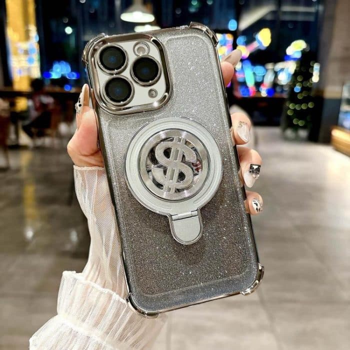 Space Gradient Glitter MagSafe Holder Handyhülle mit Linsenfolie, For iPhone 12 Pro Max – Bild 1