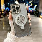 Space Gradient Glitter MagSafe Holder Handyhülle mit Linsenfolie, For iPhone 15 Pro Max