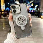 Space Gradient Glitter MagSafe Holder Handyhülle mit Linsenfolie, For iPhone 16