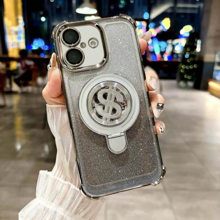 Space Gradient Glitter MagSafe Holder Handyhülle mit Linsenfolie, For iPhone 16 Plus – Bild 1