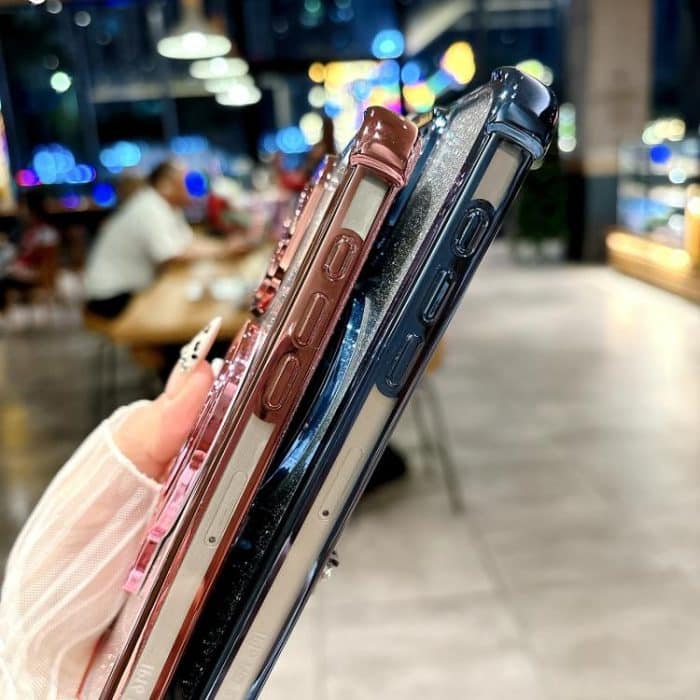 Space Gradient Glitter MagSafe Holder Handyhülle mit Linsenfolie, For iPhone 13 Pro Max – Bild 7