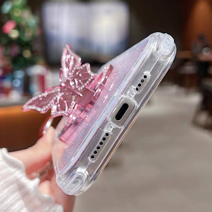 Spiegel Schmetterling Halter Glitter MagSafe Telefon Fall, For iPhone 12 Pro Max, For iPhone 12 Pro, For iPhone 11 Pro Max, For iPhone 11 – Bild 3