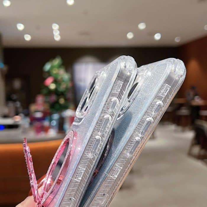 Spiegel Schmetterling Halter Glitter MagSafe Telefon Fall, For iPhone 16 Pro Max, For iPhone 16 Pro, For iPhone 16 Plus, For iPhone 16 – Bild 4