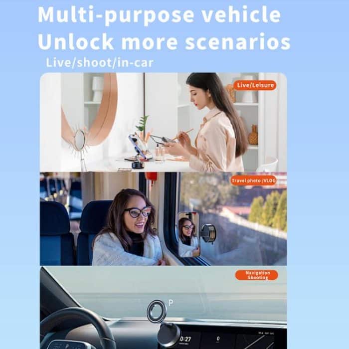 Q89 Faltbarer Vakuum-MagSafe-Telefonhalter mit magnetischem Saugnapf, Q89(Black), Q89(Silver) – Bild 8