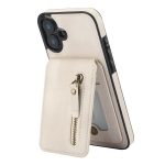 Reißverschluss-Geldbörse, geteilte MagSafe-Telefonhülle aus Leder mit Rückseite, For iPhone 16 Plus, For iPhone 16, For iPhone 15 Pro Max – Bild 3