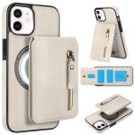 Reißverschluss-Geldbörse, geteilte MagSafe-Telefonhülle aus Leder mit Rückseite, For iPhone 12 / 12 Pro, For iPhone 12 Pro Max, For iPhone 12 mini