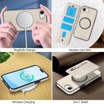 Reißverschluss-Geldbörse, geteilte MagSafe-Telefonhülle aus Leder mit Rückseite, For iPhone 16e, For iPhone 16 Pro Max, For iPhone 16 Pro – Bild 5