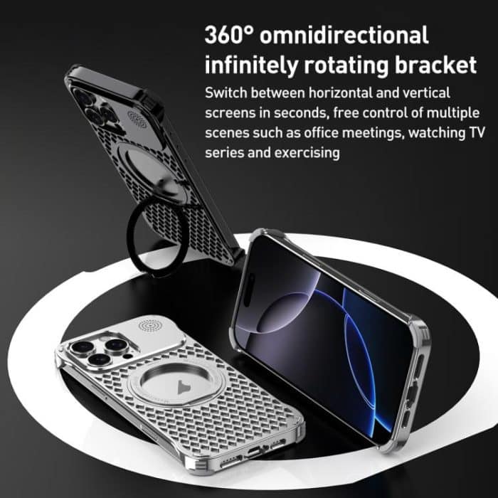 R-JUST RJ-64 Aromatherapie-Wärmeableitungs-MagSafe-Telefonhülle mit Ständer, For iPhone 14 Pro Max – Bild 5