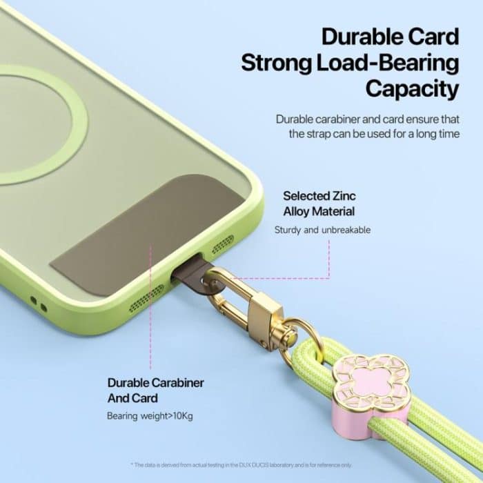 DUX DUCIS Garden Series – Verstellbares, kurzes Telefon-Umhängeband mit Begonienmuster – Bild 9