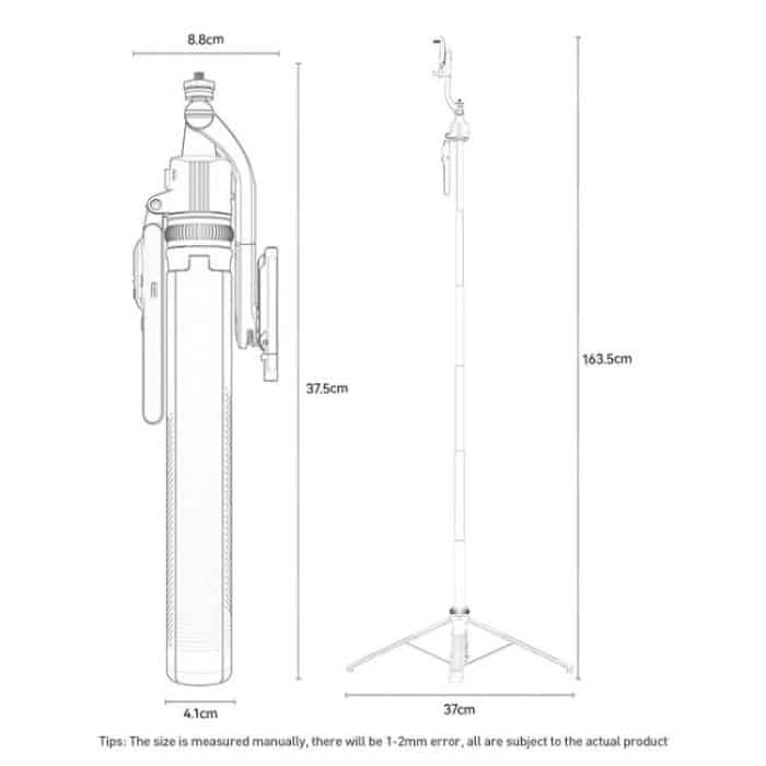 Yesido SF23 Gesichtsverfolgungs-Stativ Bluetooth-Selfie-Stick – Bild 15