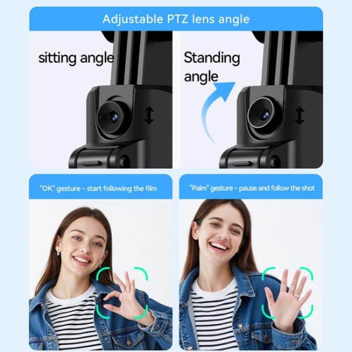 Yesido SF23 Gesichtsverfolgungs-Stativ Bluetooth-Selfie-Stick – Bild 5