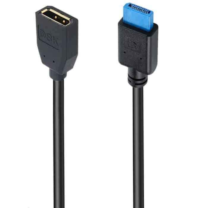 EDA007670701.jpg DisplayPort 8K DP1.4-Verbindungskabel (Stecker auf Buchse) zum Testen von Geräten, 0.3m, 1m – Bild 1