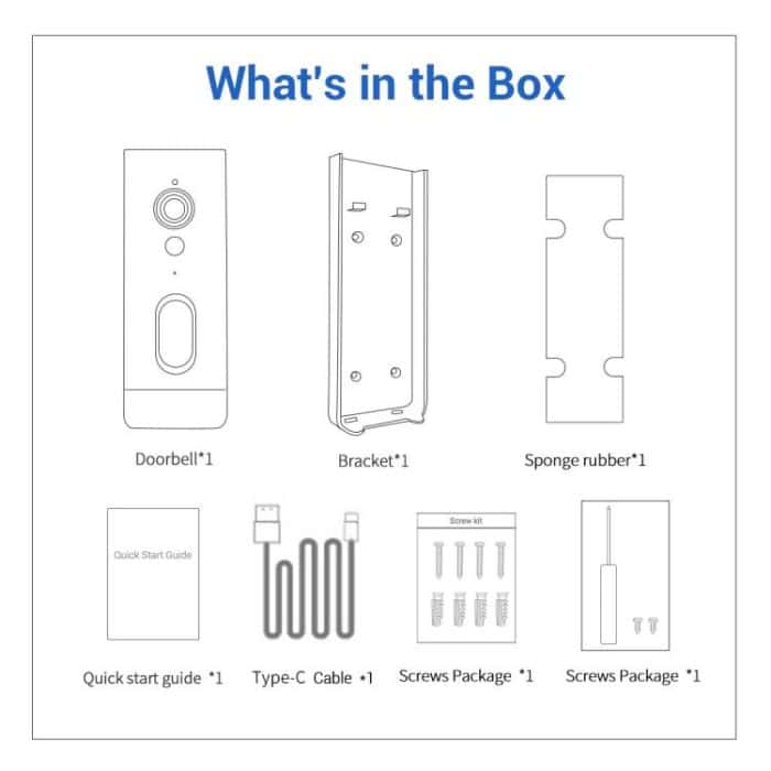 ESCAM V5 TUYA 1080P Intelligente Zwei-Wege-Sprache Nachtsicht Drahtlose Türklingel, V5 – Bild 11