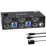 KC-KVM8202 8K 60Hz USB3.0 / HDMI 2-Port Dual-Monitor KVM-Switch, US Plug, EU Plug, UK Plug, AU Plug – Bild 2