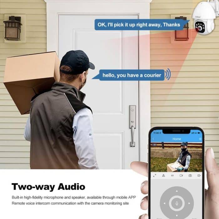 SriHome NVS001E-IPC039B 5MP 8CH HD NVR Drahtloses Kameraset, US Plug, EU Plug, AU Plug, UK Plug – Bild 5